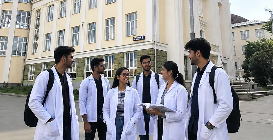 Indian students at Ural State Medical University